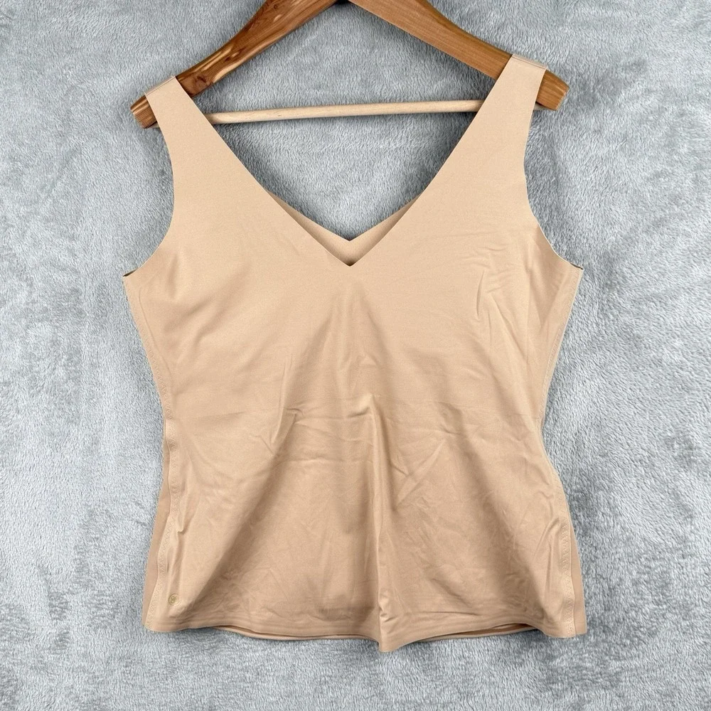 Honeylove Shapewear Liftwear Tank Womens‎ 2X Beige Slimming Shaping Built In Bra